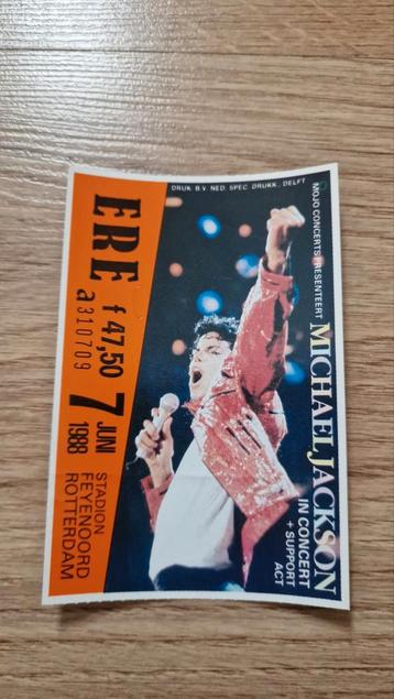 Michael Jackson Ticket - De Kuip 1988 - Zeldzaam! beschikbaar voor biedingen
