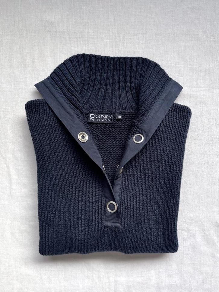 blauwe katoenen trui van Di Gianni, Kleding | Dames, Truien en Vesten, Zo goed als nieuw, Maat 38/40 (M), Blauw, Ophalen of Verzenden