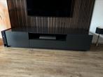 TV-Meubel zwart greeploos, Ophalen, Strak, Gebruikt, 200 cm of meer