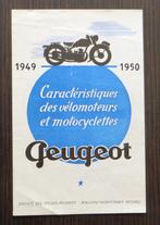 Folder Peugeot motoren 1949 - 1950 (Frans), Motoren, Handleidingen en Instructieboekjes, Overige merken