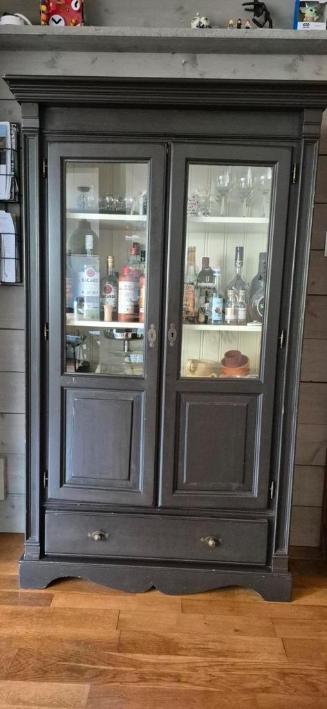 Geschilderde grenen buffetkast, Huis en Inrichting, Kasten | Buffetkasten, Gebruikt, 150 tot 200 cm, 100 tot 150 cm, 25 tot 50 cm