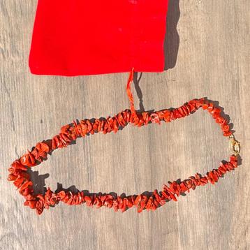 Bloedkoraal Ketting Rood Unisex - 52 CM beschikbaar voor biedingen