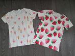 2x Meisjes Shirt  Hema  - 122/128   jusa17, Kinderen en Baby's, Kinderkleding | Maat 122, Meisje, Ophalen of Verzenden, Zo goed als nieuw