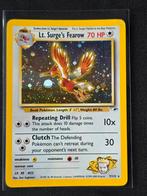 Lt. Surge's Fearow - Holo - Gym Heroes Excellent (EX), Ophalen of Verzenden, Gebruikt, Losse kaart, Foil