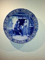 Delfts blauw wandbord van "de Porceleyene fles", Antiek en Kunst, Ophalen of Verzenden