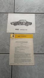 Renault Caravelle / Floride pers materiaal 1962, Ophalen of Verzenden