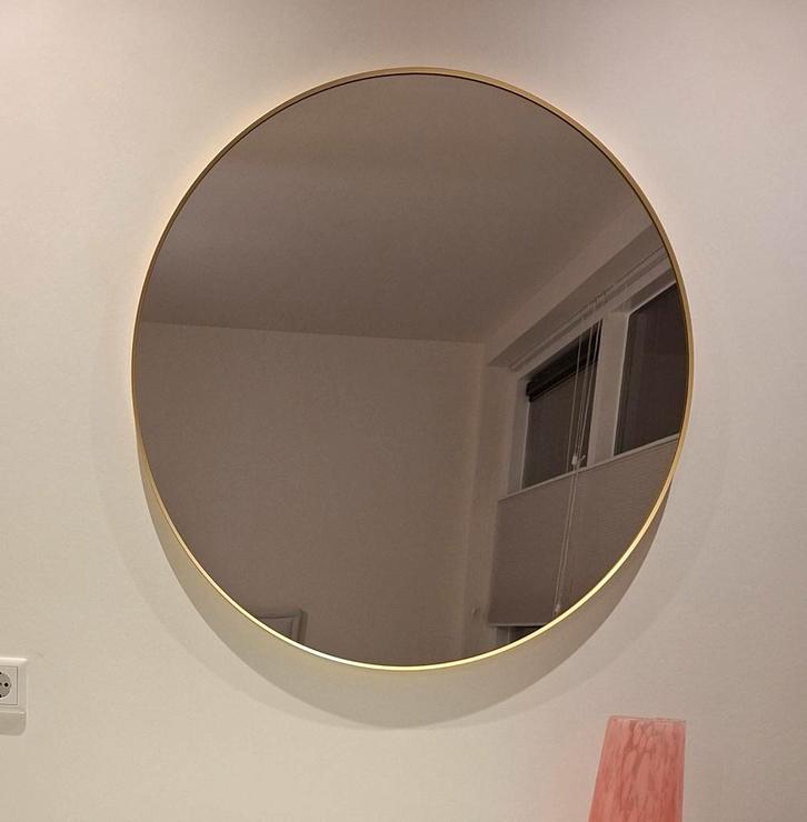Gouden spiegel IKEA - 80 cm, Huis en Inrichting, Woonaccessoires | Spiegels, Nieuw, Minder dan 100 cm, Rond, Ophalen
