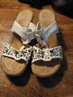 Rieker Slipper met Hak - Maat 40, Slippers, Wit, Ophalen of Verzenden, Zo goed als nieuw