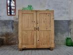 Vintage Houten Dressoir | Landelijk Wandmeubel Opberg Kast, Met deur(en), Minder dan 150 cm, 100 tot 150 cm, Gebruikt