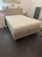Elektrische Boxspring 140x200 inclusief matras!, Huis en Inrichting, Slaapkamer | Bedden, Beige, Twijfelaar, 200 cm, Stof