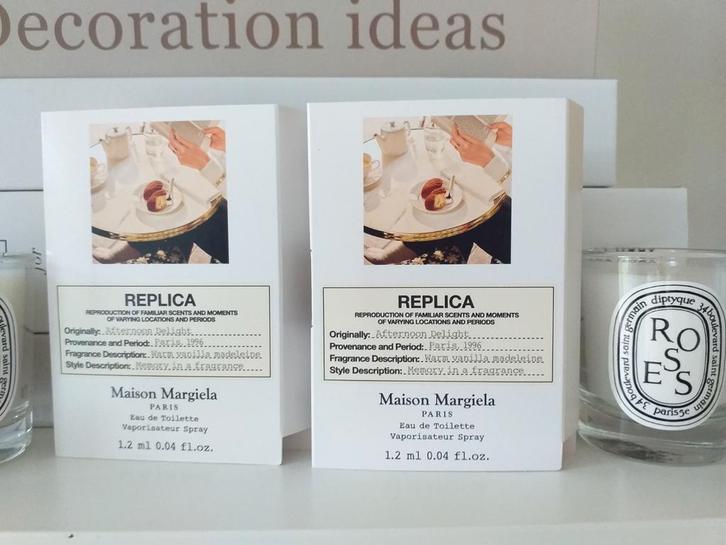 2 x Maison Margiela REPLICA Afternoon Delight nu €3,99 samen, Sieraden, Tassen en Uiterlijk, Uiterlijk | Parfum, Nieuw, Ophalen of Verzenden