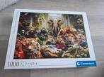 Clementoni 1000 Stukjes Puzzel - Jungle Dieren, Ophalen of Verzenden, 500 t/m 1500 stukjes, Zo goed als nieuw, Legpuzzel