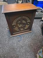 Antieke luidspreker met houten kast, Antiek en Kunst, Ophalen of Verzenden