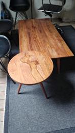 Salontafel met bijzettafel van Lifestyle, Ophalen, Gebruikt, 100 tot 150 cm, Teakhout
