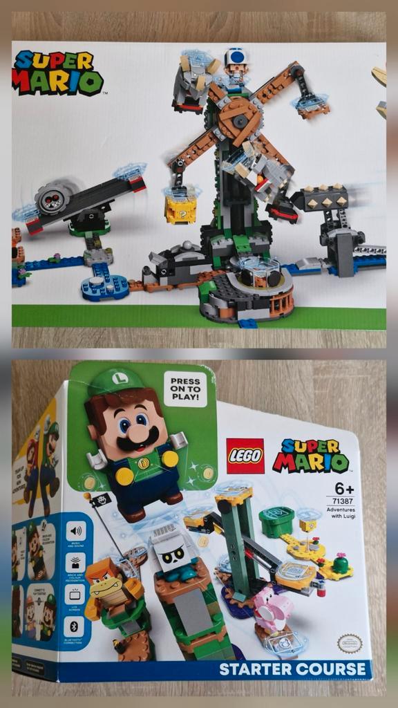 Lego Super Mario 71387 & 71390 - Luigi & Reznor, Kinderen en Baby's, Speelgoed | Duplo en Lego, Zo goed als nieuw, Lego, Complete set