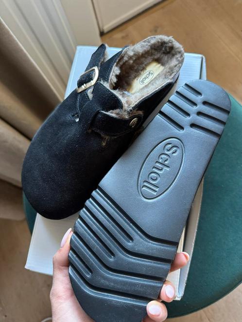Scholl schoenen met bont maat 40!, Kleding | Dames, Schoenen, Nieuw, Instappers, Zwart, Ophalen of Verzenden