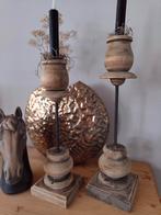 Sobere Houten Kandelaar - Pinakel Stijl, Ophalen of Verzenden, Doefke, Doefke, Hout