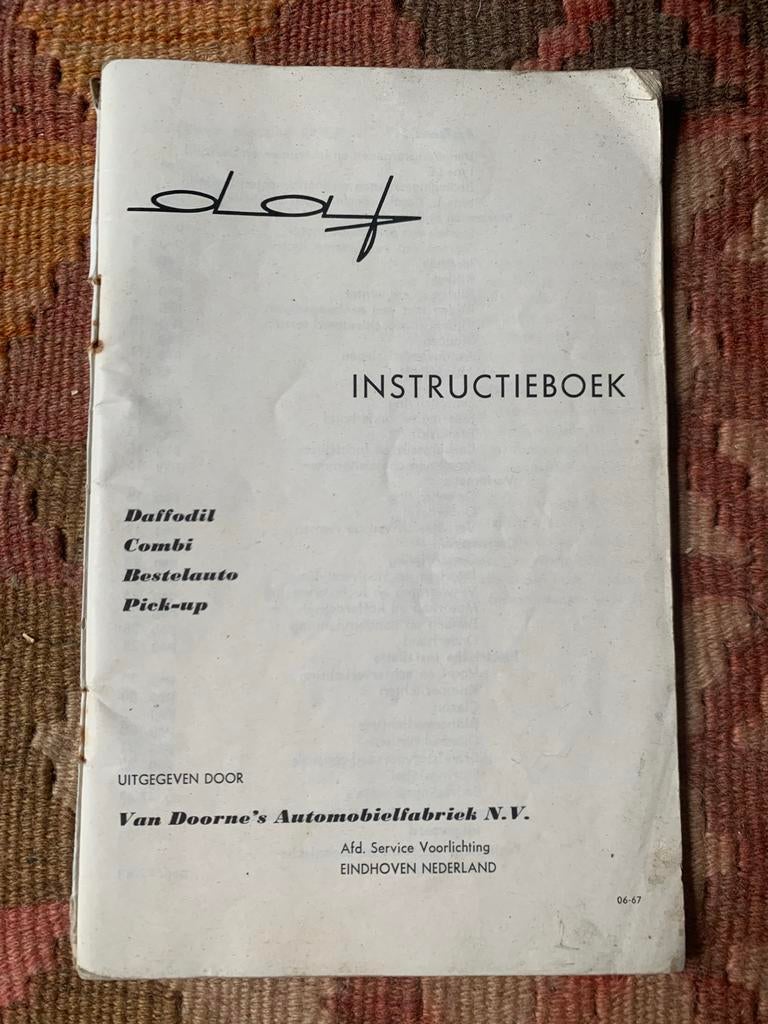 DAF Instructieboek - Daffodil, Combi, Bestelauto, Pick-up, Ophalen of Verzenden, Gelezen, Overige merken