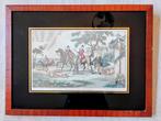 Antieke Engelse gravure van jacht/paardensport, Ophalen of Verzenden