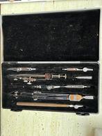 Vintage Passer Tekenset in Koffer, Ophalen of Verzenden, Gebruikt