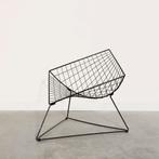 Vintage Ikea draadstoel jaren 80 design midcentury fauteuil, Ophalen, Gebruikt, Ikea, Zwart