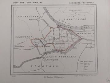 64 / Litho door J. Kuyper uit 1867 van Hekelingen ZH beschikbaar voor biedingen