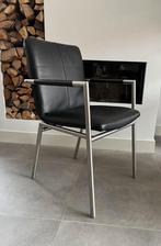 4/6 zwart leder Henders & Hazel Dafur design eetkamerstoelen, Ophalen, Dafur, Zwart, Henders en Hazel