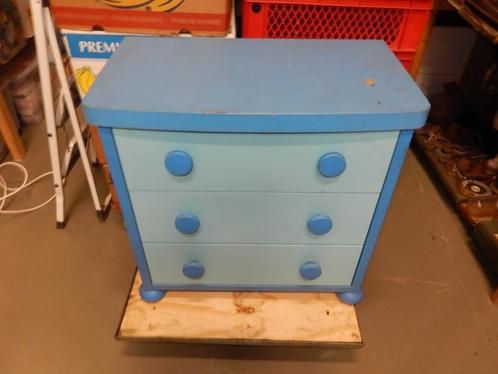 lade kast blauw, Huis en Inrichting, Kasten | Ladekasten, Gebruikt, Minder dan 100 cm, 50 tot 100 cm, Overige houtsoorten, 3 of 4 laden