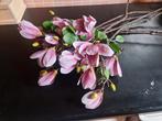 7 stuks magnolia takken zijden bloemen roze bijna echt, Huis en Inrichting, Ophalen of Verzenden, Zo goed als nieuw, Binnen