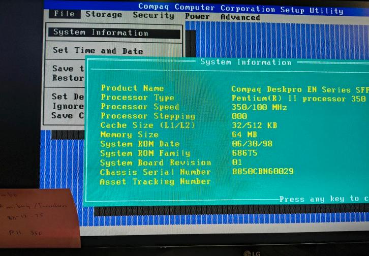 Compaq Deskpro SFF Pentium II – retro PC – project – afhalen, Computers en Software, Vintage Computers, Ophalen