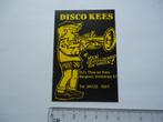 sticker oud Berghem DISCO KEES Strip pop art dj theo retro, Verzamelen, Stickers, Verzenden, Zo goed als nieuw
