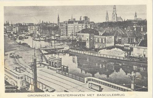 Groningen - Westerhaven met Basculebrug [KRST005-6254, Verzamelen, Ansichtkaarten | Nederland, Gelopen, Groningen, Verzenden