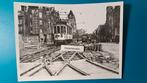 Foto Amsterdam Tram werkzaamheden . Aanleg spoor, Verzamelen, Spoorwegen en Tramwegen, Ophalen of Verzenden, Tram, Kaart of Prent