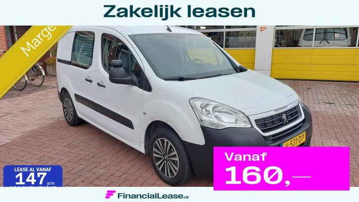 Peugeot Partner bestel 120 1.6 BlueHDi 100 L1 Premium Marge, Auto's, Bestelauto's, Bedrijf, Lease, Financial lease, ABS, Airconditioning