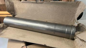 Rvs afvoer 80mm 500mm lang + regenkap beschikbaar voor biedingen
