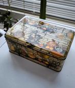 Oude trommel blik vintage Franse koektrommel met scharnieren, Verzamelen, Ophalen of Verzenden, Gebruikt, Overige