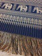 GFL16 Grandfoulard XXL Thailand olifanten blauw goud 240/205, Nieuw, Ophalen of Verzenden