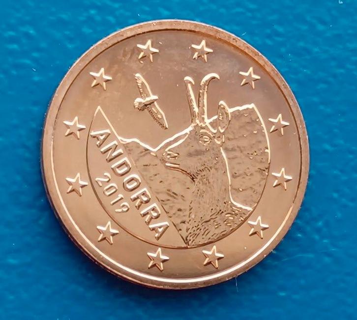 Andorra 2 Eurocent - 2019 UNC, Postzegels en Munten, Munten | Europa | Euromunten, Losse munt, 2 cent, Overige landen, Verzenden