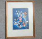 Walt Disney litho print Donald Duck 1994, Ophalen of Verzenden, Donald Duck, Gebruikt, Plaatje of Poster