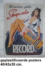 geplastificeerde oude heruitgebrachte reclame posters, Ophalen of Verzenden, Nieuw, Overige typen