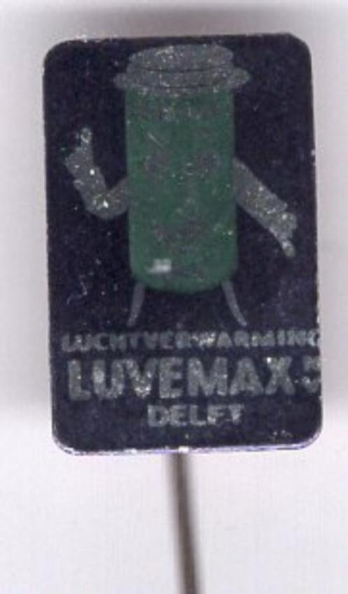 Luchtverwarming LUVAMAX Delft blik speldje ( F_055 ), Verzamelen, Speldjes, Pins en Buttons, Nieuw, Speldje of Pin, Merk, Verzenden