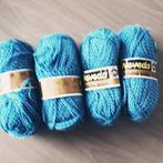 4 bollen Neveda wol/acryl, gespikkeld, lichter blauw, Hobby en Vrije tijd, Ophalen, Nieuw, Breien of Haken, Wol of Garen