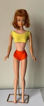 Vintage oude Barbie Midge pop met staander 1965 Mattel, Ophalen of Verzenden, Zo goed als nieuw, Barbie