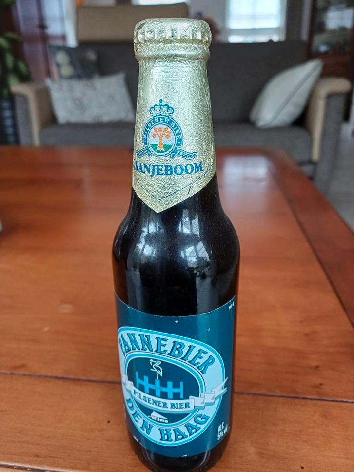 Oranjeboom flesje - Hannebier Den Haag, Verzamelen, Dierenverzamelingen, Gebruikt, Overige typen, Overige soorten, Ophalen