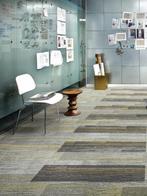 Grijs groene tapijttegels 25x100cm, Huis en Inrichting, Stoffering | Vloerbedekking, Grijs, Nieuw, Ophalen of Verzenden, 25 tot 50 m²