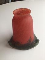 Lampenkapje jugendstil pâte de verre rood groen gesigneerd, Antiek en Kunst, Antiek | Lampen, Ophalen of Verzenden