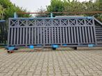 Woodlook schuifpoort nieuw model: 400x150cm zwart compleet!, Met poort, Overige typen, Nieuw, Ophalen of Verzenden