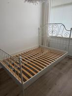 IKEA Bed 140x200 met Lattenbodem, Wit, Tweepersoons, Zo goed als nieuw, 200 cm