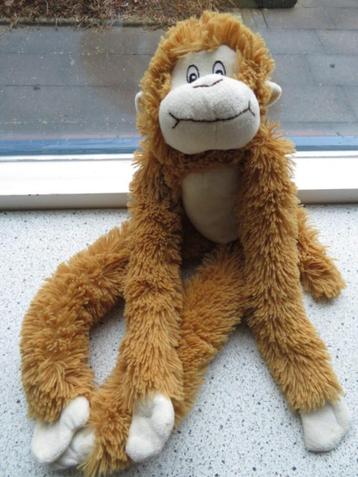 Bruine beige aap slungelaap van Plush Zoo meet ca 50 cm beschikbaar voor biedingen
