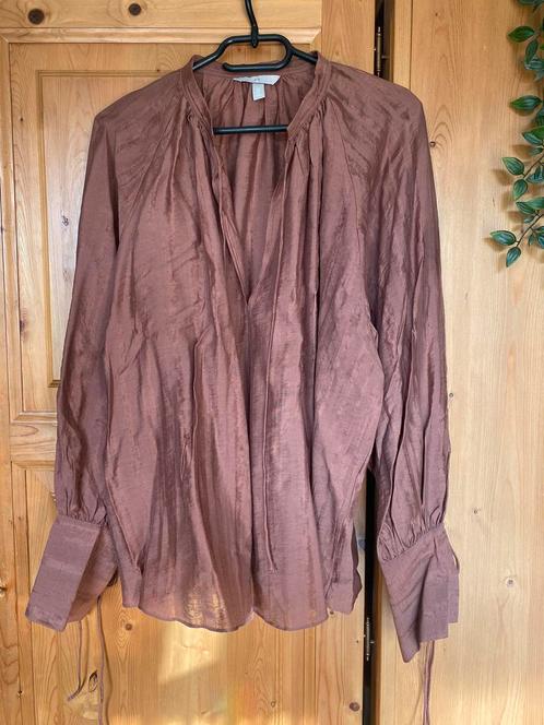 Roestbruin blouse - H&M, maat M, Kleding | Dames, Blouses en Tunieken, Nieuw, Maat 38/40 (M), Bruin, Ophalen of Verzenden